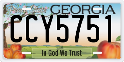 GA license plate CCY5751