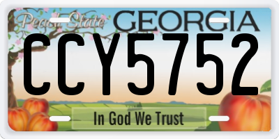 GA license plate CCY5752