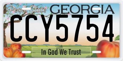 GA license plate CCY5754