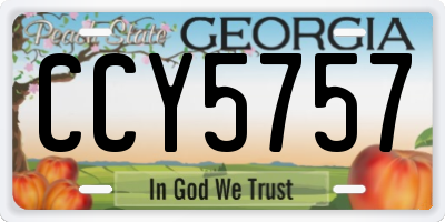GA license plate CCY5757