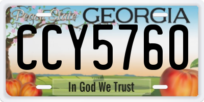 GA license plate CCY5760