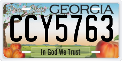 GA license plate CCY5763