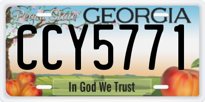 GA license plate CCY5771