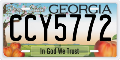 GA license plate CCY5772