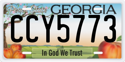 GA license plate CCY5773