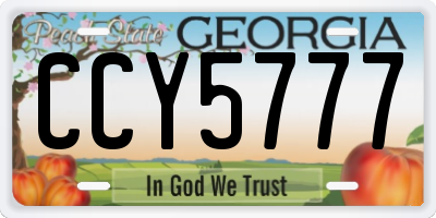 GA license plate CCY5777