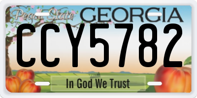GA license plate CCY5782