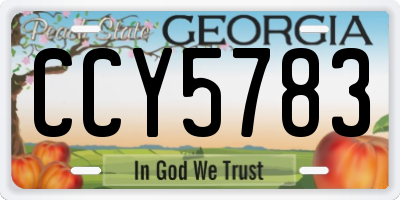 GA license plate CCY5783
