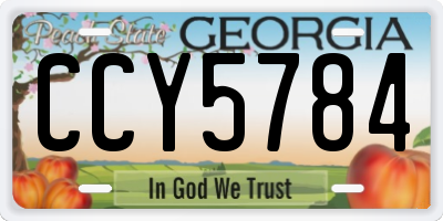 GA license plate CCY5784