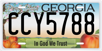 GA license plate CCY5788