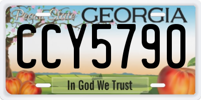GA license plate CCY5790