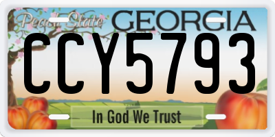 GA license plate CCY5793