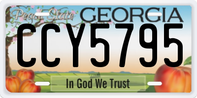 GA license plate CCY5795