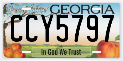 GA license plate CCY5797