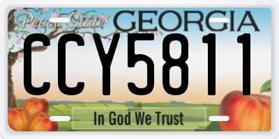 GA license plate CCY5811