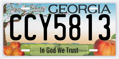 GA license plate CCY5813