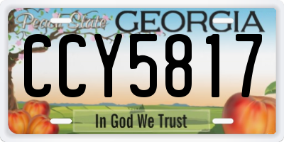 GA license plate CCY5817