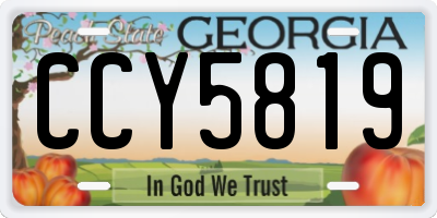 GA license plate CCY5819