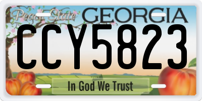GA license plate CCY5823