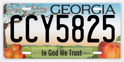 GA license plate CCY5825