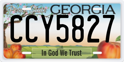 GA license plate CCY5827