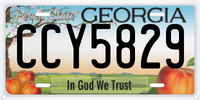 GA license plate CCY5829