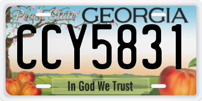 GA license plate CCY5831