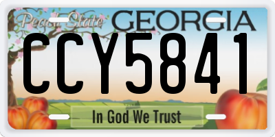 GA license plate CCY5841