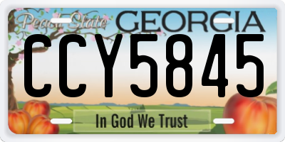 GA license plate CCY5845