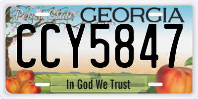 GA license plate CCY5847