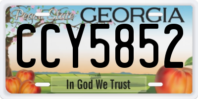 GA license plate CCY5852