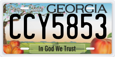 GA license plate CCY5853