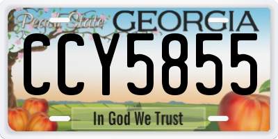 GA license plate CCY5855