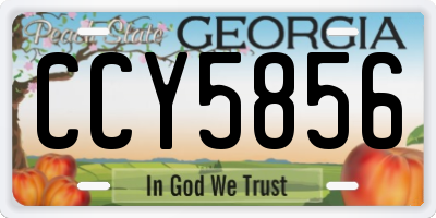 GA license plate CCY5856