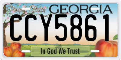 GA license plate CCY5861