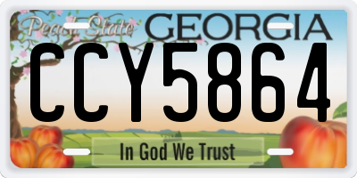 GA license plate CCY5864