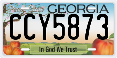 GA license plate CCY5873