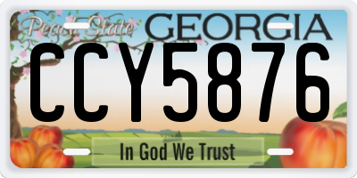 GA license plate CCY5876