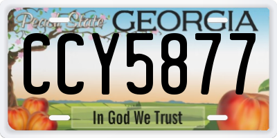 GA license plate CCY5877