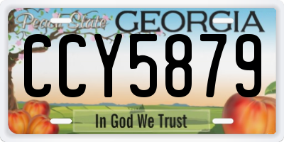 GA license plate CCY5879
