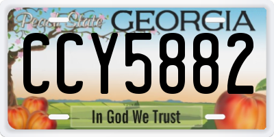 GA license plate CCY5882