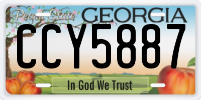 GA license plate CCY5887