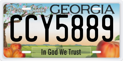 GA license plate CCY5889