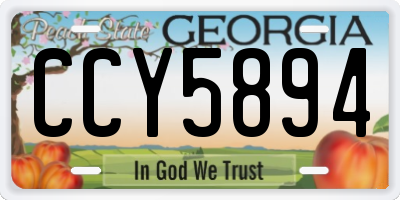 GA license plate CCY5894