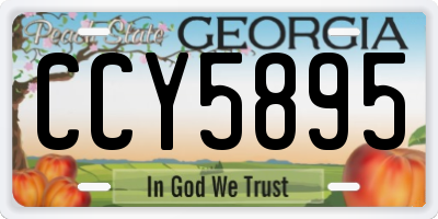 GA license plate CCY5895
