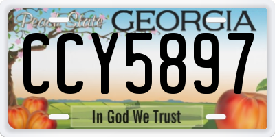 GA license plate CCY5897
