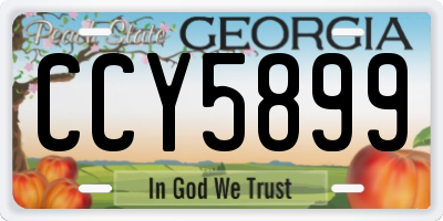 GA license plate CCY5899