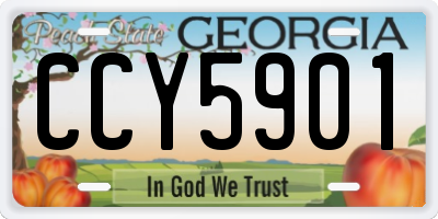 GA license plate CCY5901