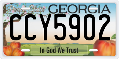 GA license plate CCY5902