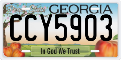 GA license plate CCY5903